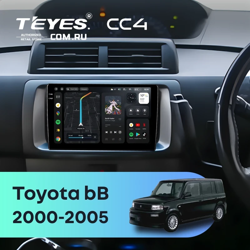 Штатная магнитола Teyes CC4 8/128 Toyota bB 1 (2000-2005)