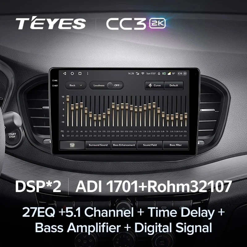Штатная магнитола Teyes CC3 2K 4/64 Lada Vesta (2023-2026) F2 Тип-B