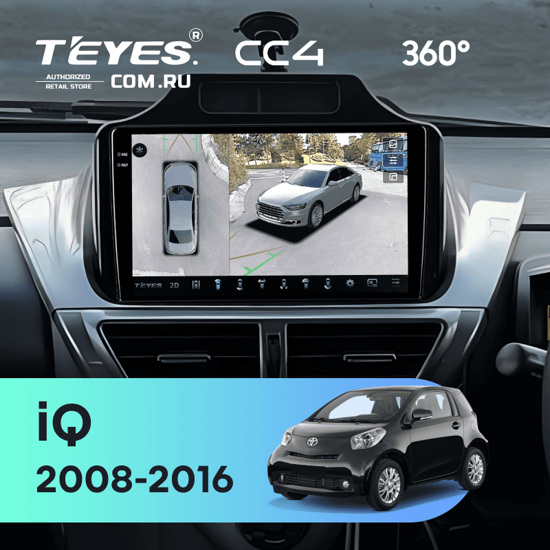 Штатная магнитола Teyes CC4 360 8/128 Toyota iQ (2008-2016)