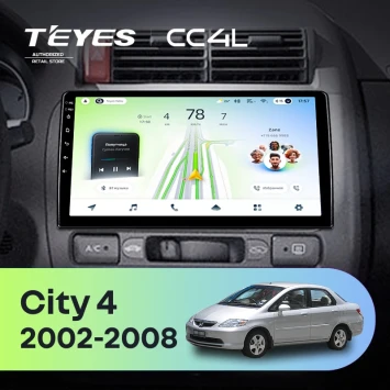 Штатная магнитола Teyes CC4L 6/64 с DTS Honda City 4 (2002-2008)