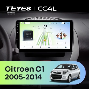 Штатная магнитола Teyes CC4L 6/64 с DTS Citroen C1 (2005-2014)