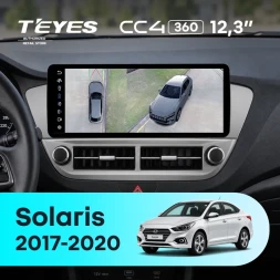 Штатная магнитола Teyes CC4 12.3" 360 6/64 Hyundai Solaris 2 (2017-2020) Тип-A