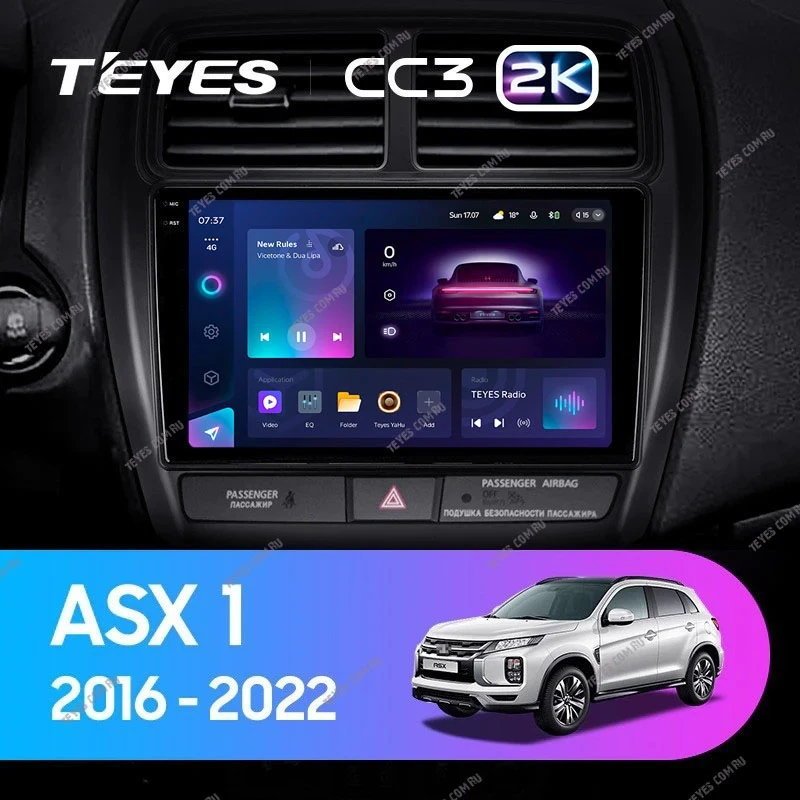 Штатная магнитола Teyes CC3 2K 6/128 Mitsubishi ASX (2016-2026) Тип-B