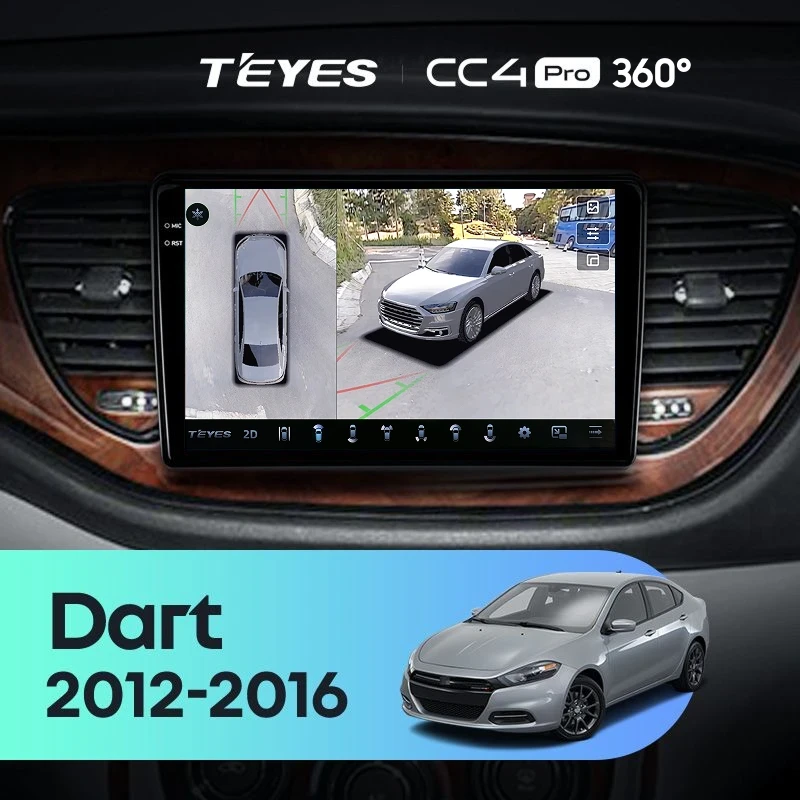 Штатная магнитола Teyes CC4 Pro 360 12/256 Dodge Dart (2012-2016)
