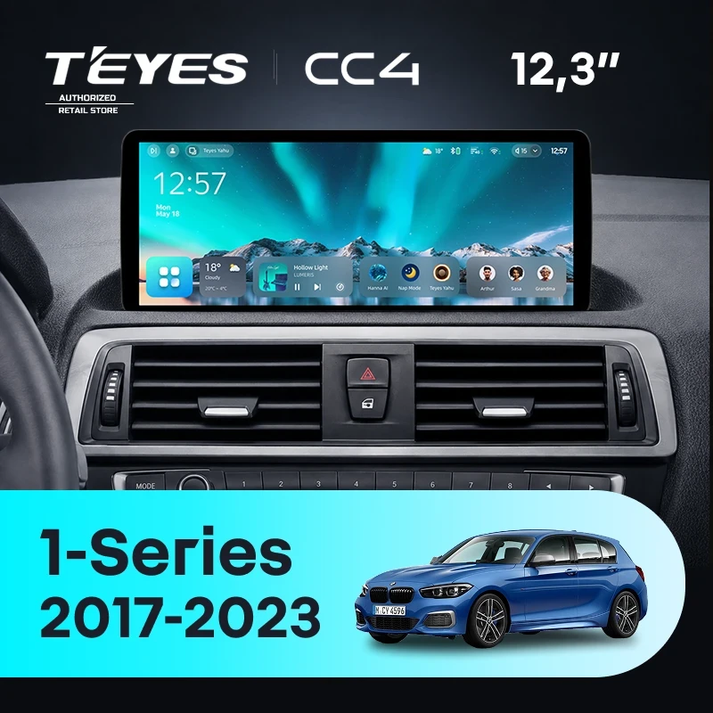 Штатная магнитола Teyes CC4 12.3" 6/64 BMW 1-Series F21 F20 F52 (EVO) (2017-2023)