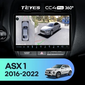 Штатная магнитола Teyes CC4 Pro 360 12/256 Mitsubishi ASX (2016-2026) Тип-B (13")
