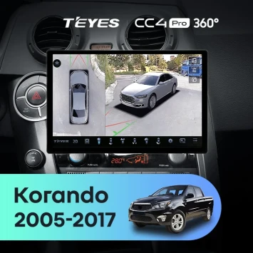 Штатная магнитола Teyes CC4 Pro 360 12/256 SsangYong Korando Sports (2005-2017) (11")