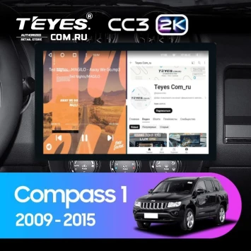 Штатная магнитола Teyes CC3 2K 4/32 Jeep Compass 1 MK (2009-2015) (13")