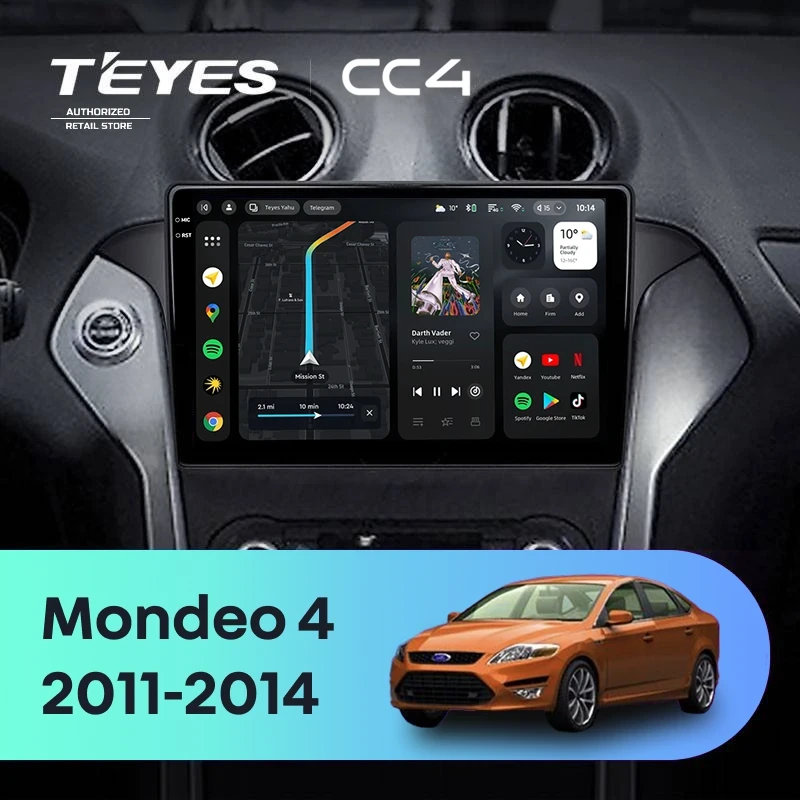 Штатная магнитола Teyes CC4 6/64 Ford Mondeo 4 (2011-2014)