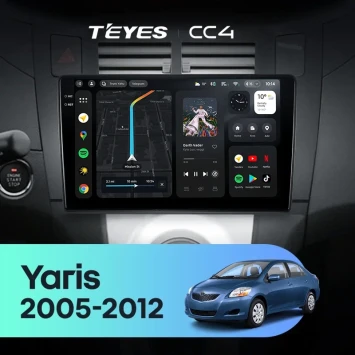 Штатная магнитола Teyes CC4 6/64 Toyota Yaris 2 XP90 (2005-2012) F2