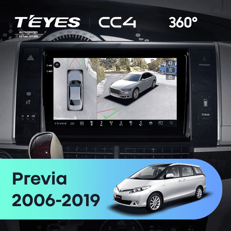 Штатная магнитола Teyes CC4 360 6/64 Toyota Previa XR50 (2006-2019)