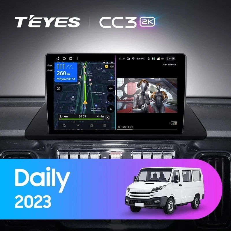 Штатная магнитола Teyes CC3 2K 360 6/128 Iveco Daily (2023-2024)