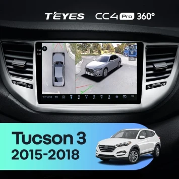 Штатная магнитола Teyes CC4 Pro 360 12/256 Hyundai Tucson 3 (2015-2018) Тип-B