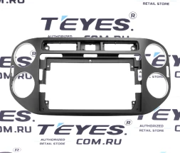 Переходная рамка Volkswagen Tiguan 1 NF (2011-2017) F1 чёрная рест (9")