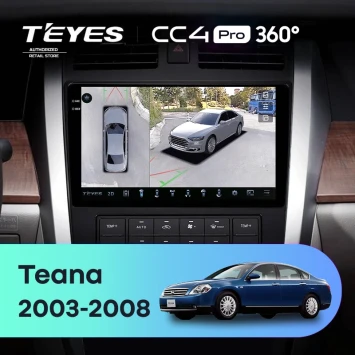 Штатная магнитола Teyes CC4 Pro 360 8/128 Nissan Teana J31 (2003-2008) F2