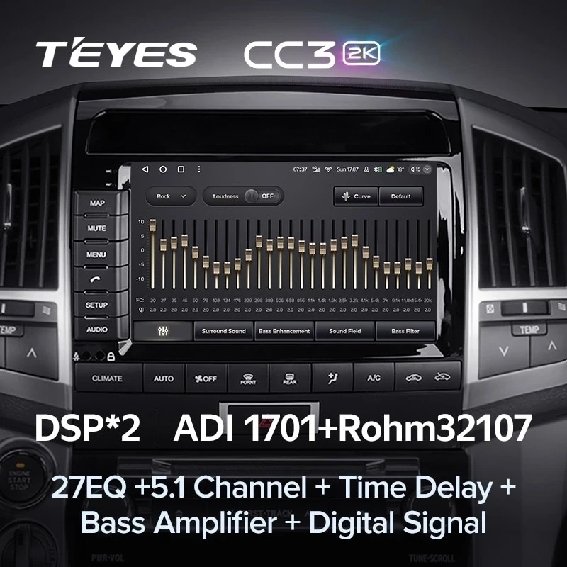 Штатная магнитола Teyes CC3 2K 360 6/128 Toyota Land Cruiser 11 200 (2007-2015) F2 Тип-A