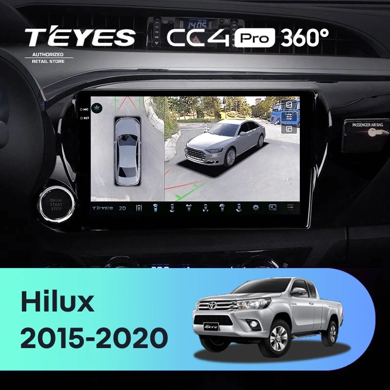 Штатная магнитола Teyes CC4 Pro 360 8/128 Toyota Hilux Pick Up (2015-2020)