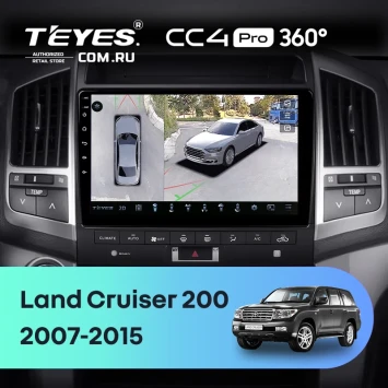 Штатная магнитола Teyes CC4 Pro 360 8/128 Toyota Land Cruiser 11 200 (2007-2015) F3 Тип-A