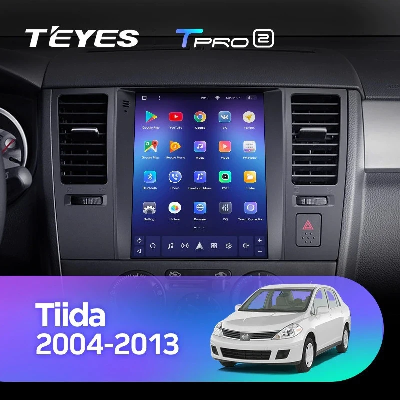 Штатная магнитола Tesla style Teyes TPRO 2 4/64 Nissan Tiida C11 (2004-2013)