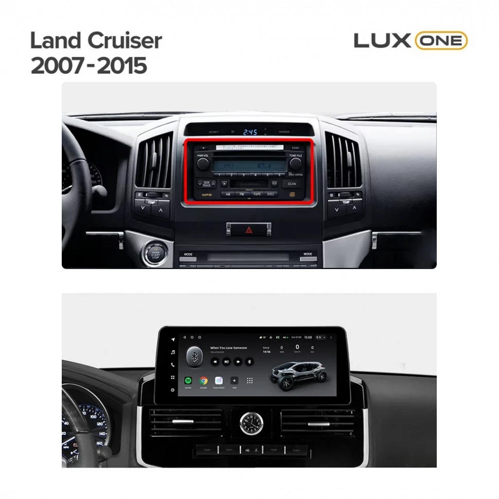 Штатная магнитола Teyes LUX ONE 6/128 Toyota Land Cruiser 200 (2007-2015) Тип-D