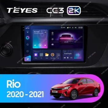 Штатная магнитола Teyes CC3 2K 6/128 Kia Rio 4 IV FB (2020-2022)