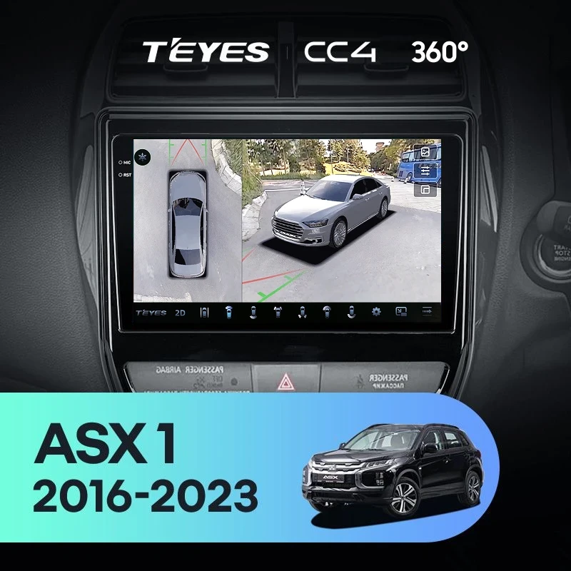 Штатная магнитола Teyes CC4 360 8/128 Mitsubishi ASX (2016-2026) Тип-B Правый руль