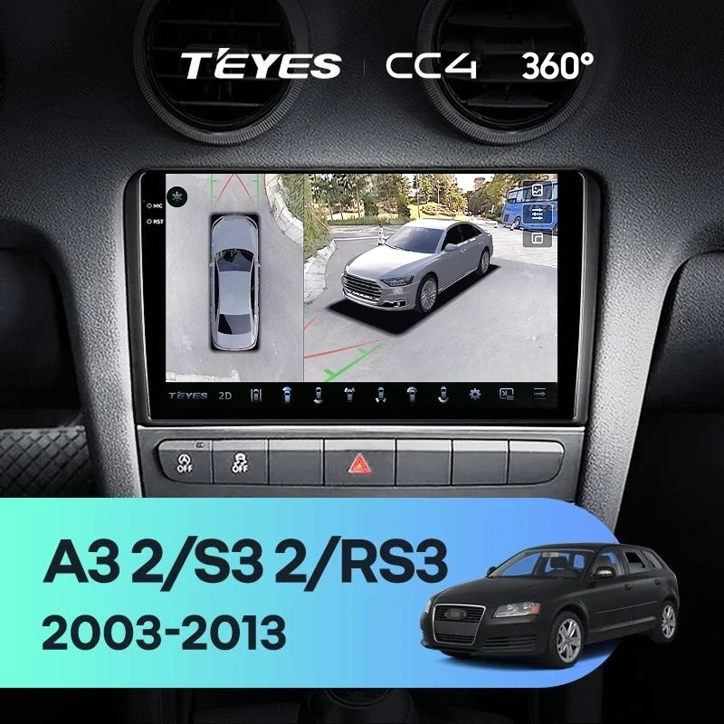 Штатная магнитола Teyes CC4 360 8/128 Audi S3 2 (2006-2012)