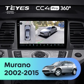 Штатная магнитола Teyes CC4 Pro 360 12/256 Nissan Murano Z50 (2002-2015) для авто без Bose
