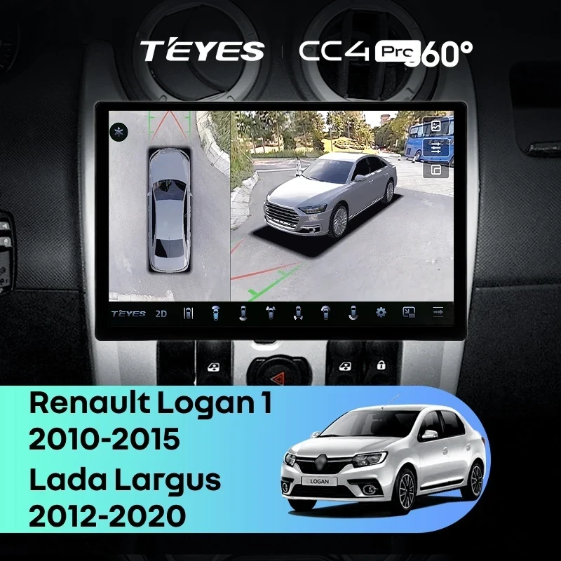 Штатная магнитола Teyes CC4 Pro 360 8/128 Lada Largus (2012-2020) (13")
