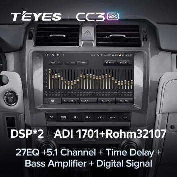 Штатная магнитола Teyes CC3 2K 6/128 Lexus GX460 J150 (2009-2020)
