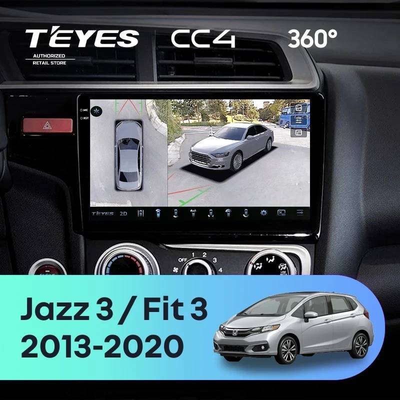Штатная магнитола Teyes CC4 360 6/64 Honda Jazz 3 (2013-2020) Тип-A