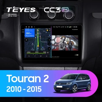Штатная магнитола Teyes CC3 2K 6/128 Volkswagen Touran 2 1T (2010-2015)