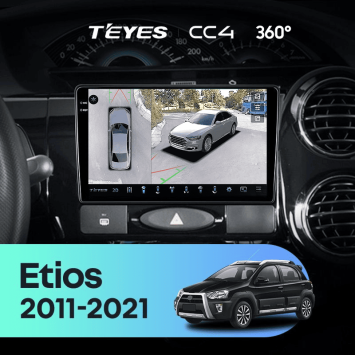 Штатная магнитола Teyes CC4 360 8/128 Toyota Etios (2011-2021)