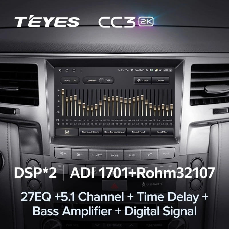 Штатная магнитола Teyes CC3 2K 6/128 Lexus LX570 J200 3 (2007-2015) Тип-A