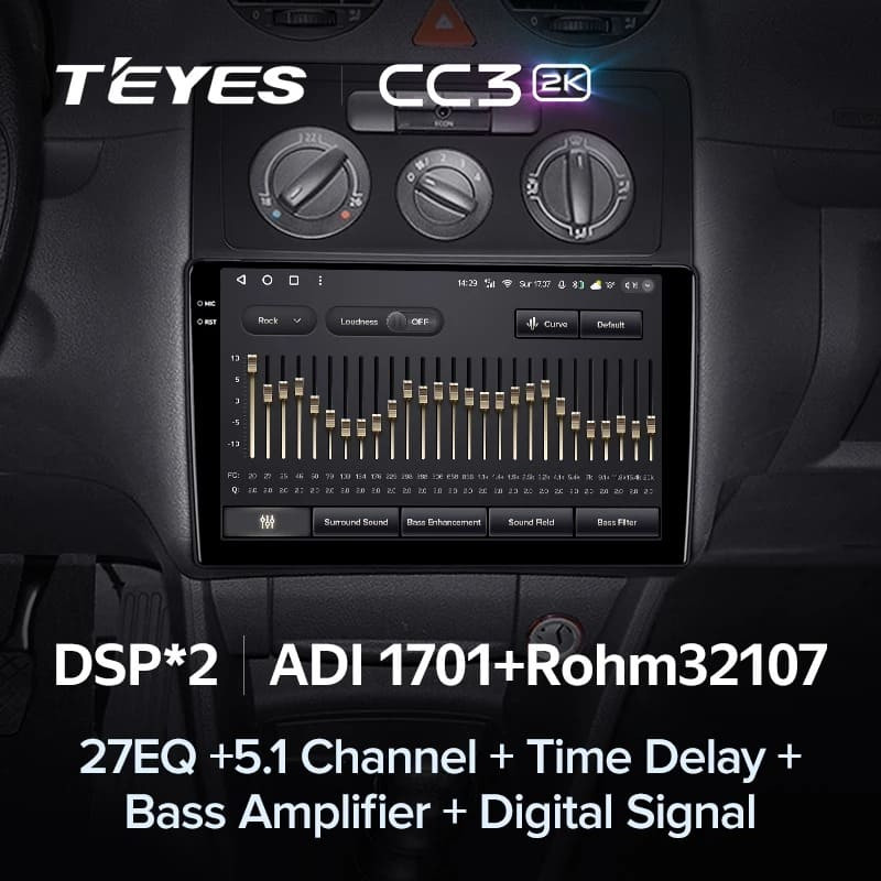 Штатная магнитола Teyes CC3 2K 360 6/128 Volkswagen Caddy 2K (2004-2010)