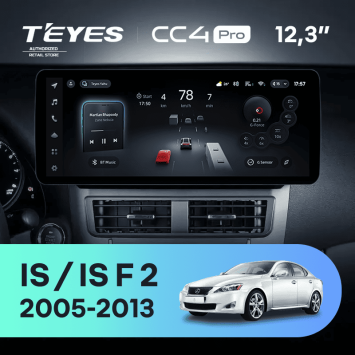 Штатная магнитола Teyes CC4 Pro 12.3" 8/128 Lexus IS F 200D 220D 250 250C 300 350 350C 2 XE20 (2005-2013)