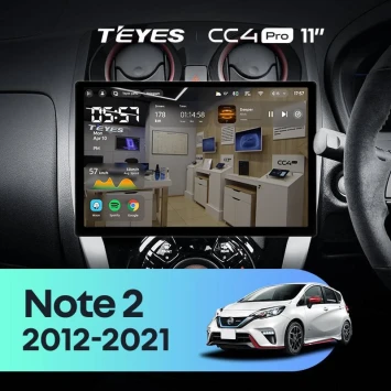 Штатная магнитола Teyes CC4 Pro 12/256 Nissan Note 2 E12 (2012-2021) (11")