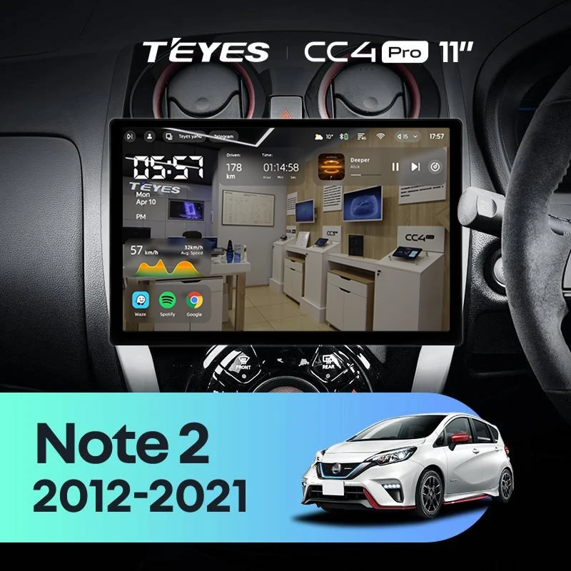 Штатная магнитола Teyes CC4 Pro 12/256 Nissan Note 2 E12 (2012-2021) (11")