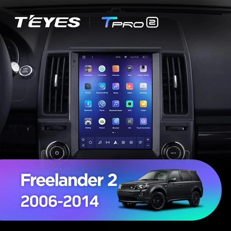 Штатная магнитола Tesla style Teyes TPRO 2 6/128 Land Rover Freelander 2 (2006-2012) Тип-A