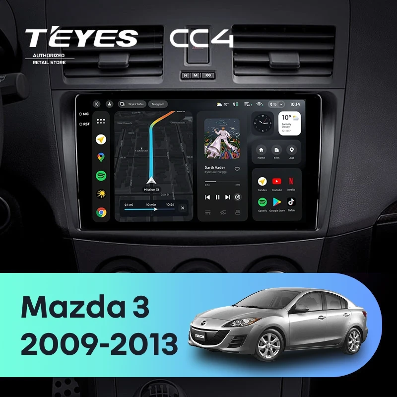 Штатная магнитола Teyes CC4 6/64 Mazda 3 2 (2009-2013)
