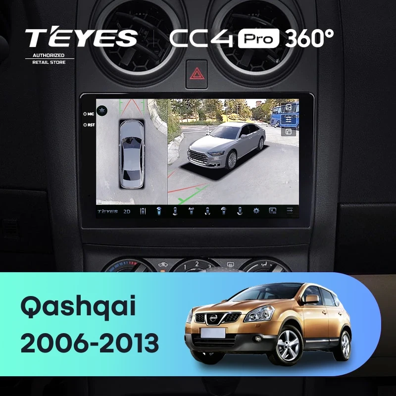 Штатная магнитола Teyes CC4 Pro 360 8/128 Nissan Qashqai 1 J10 (2006-2013) F1