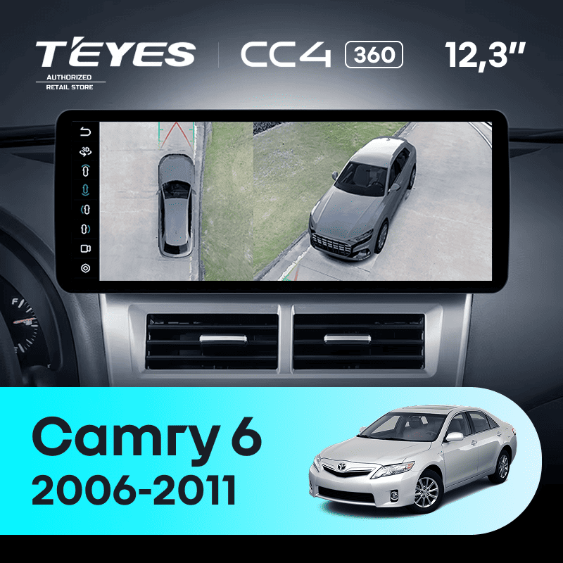 Штатная магнитола Teyes CC4 12.3" 360 6/64 Toyota Camry 6 XV 40 50 (2006-2011) F1