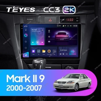 Штатная магнитола Teyes CC3 2K 360 6/128 Toyota Mark II 9 X100 (2000-2007) F1