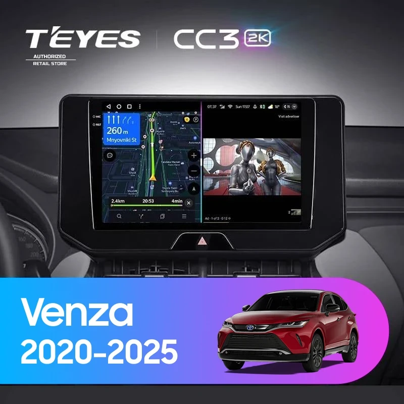 Штатная магнитола Teyes CC3 2K 4/32 Toyota Venza (2020-2026)