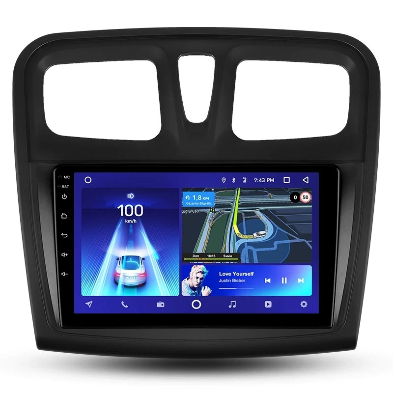 Переходная рамка Renault Logan 2 (2012-2019) / Sandero 2 (2014-2019) F1 (9")