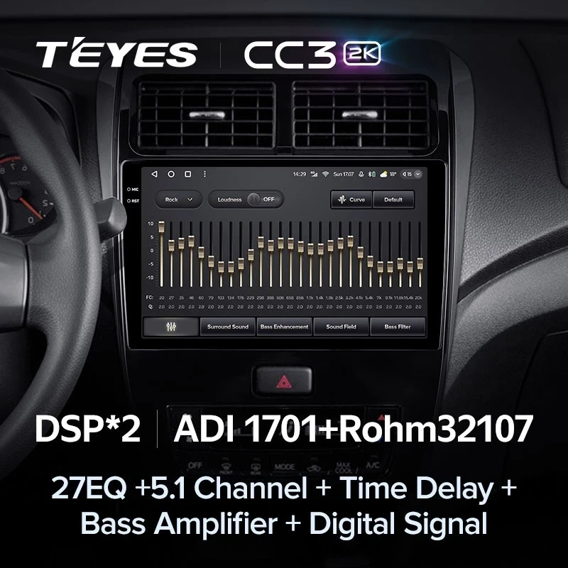 Штатная магнитола Teyes CC3 2K 6/128 Toyota Wigo/Agya (2020-2023) F1