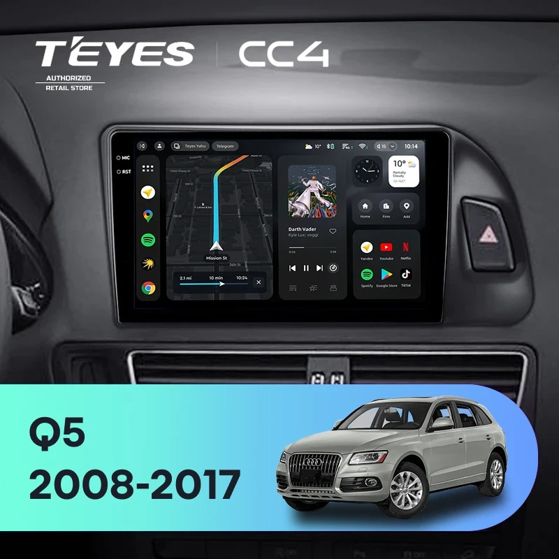 Штатная магнитола Teyes CC4 6/64 Audi Q5 8R (2008-2017) Тип-A
