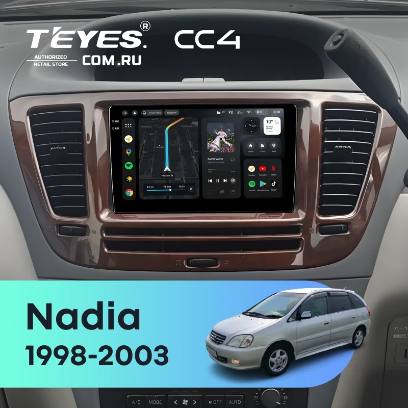 Штатная магнитола Teyes CC4 8/128 Toyota Nadia (1998-2003)