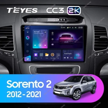 Штатная магнитола Teyes CC3 2K 6/128 Kia Sorento 2 II XM (2012-2021) F2