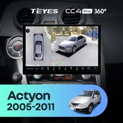 Штатная магнитола Teyes CC4 Pro 360 8/128 SsangYong Actyon C100 (2005-2011) (11")